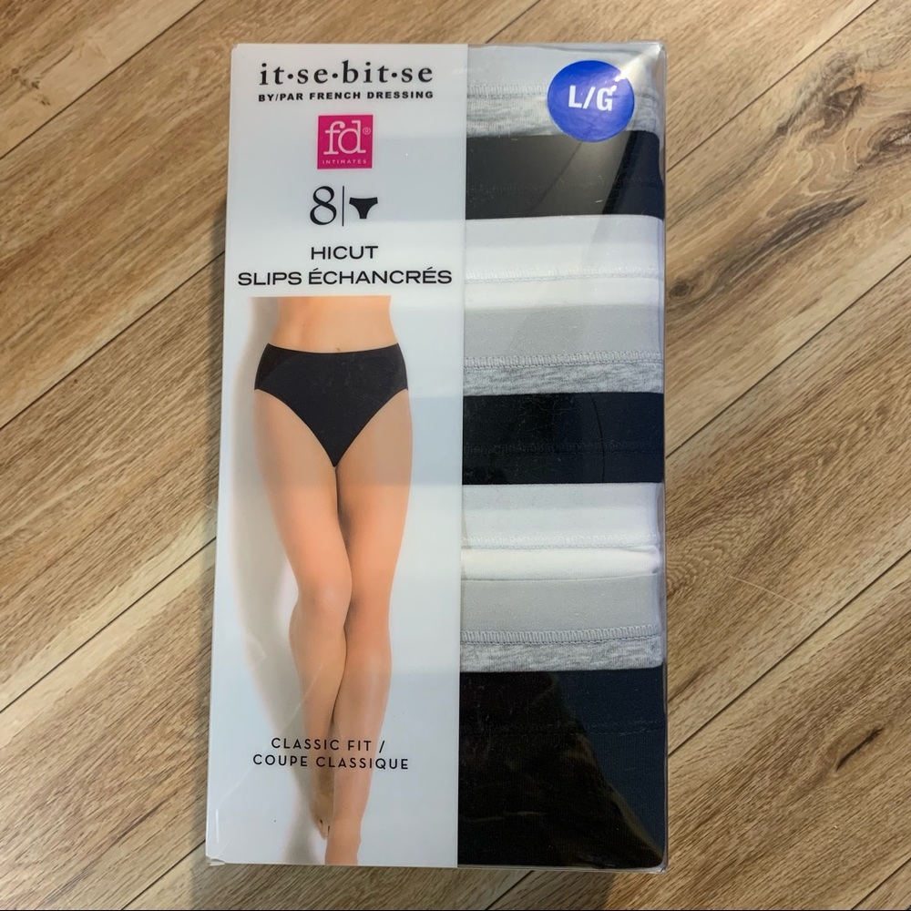 New! 8 Pack It Se Bit Se French Dressing HiCut Underwear Full Coverage